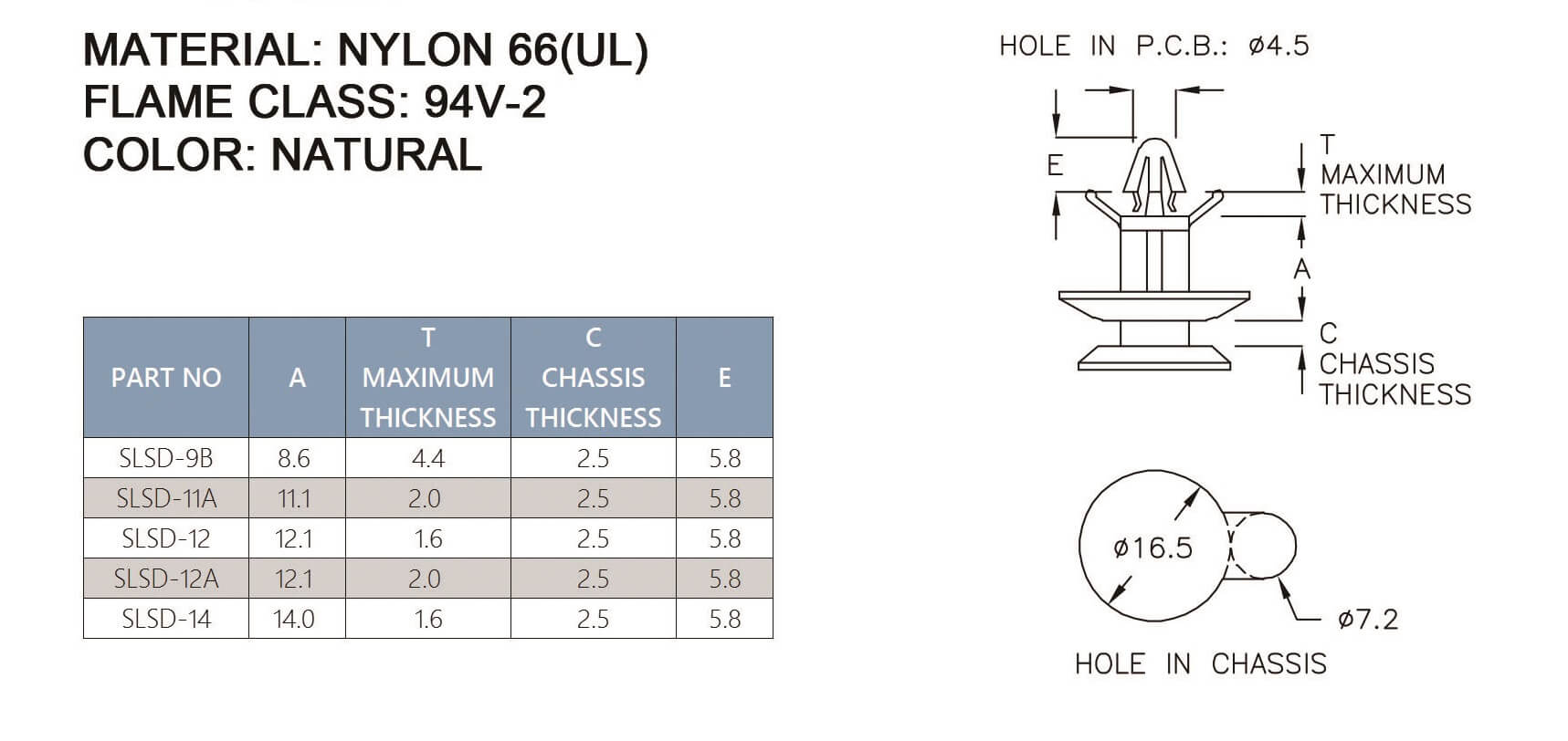  PCB Standoff SLSD-9B